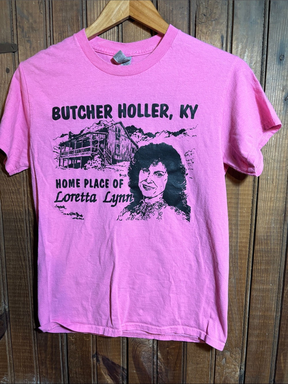 Pink Loretta Lynn Butcher Holler KY Graphic T-Shirt - Home Place Design